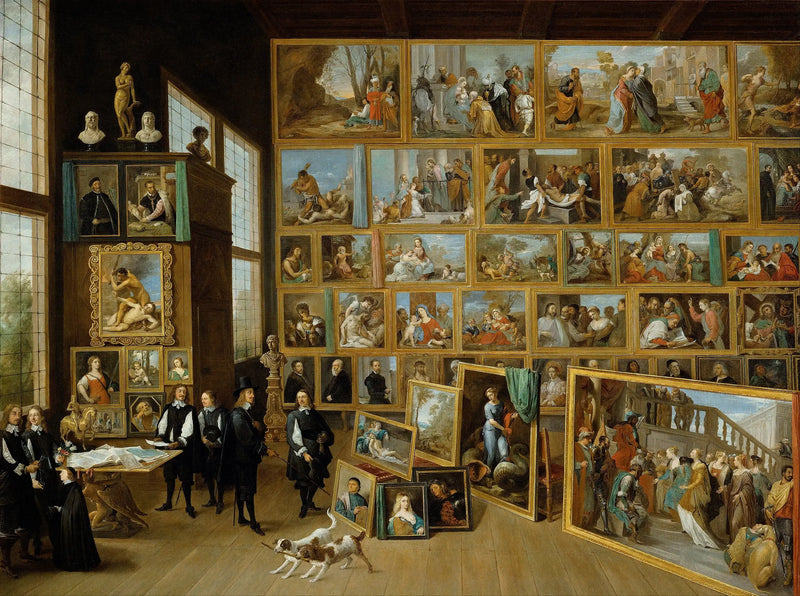 Brüksel'deki galerisinde Arşidük Léopold-Guillaume - David Teniers genç