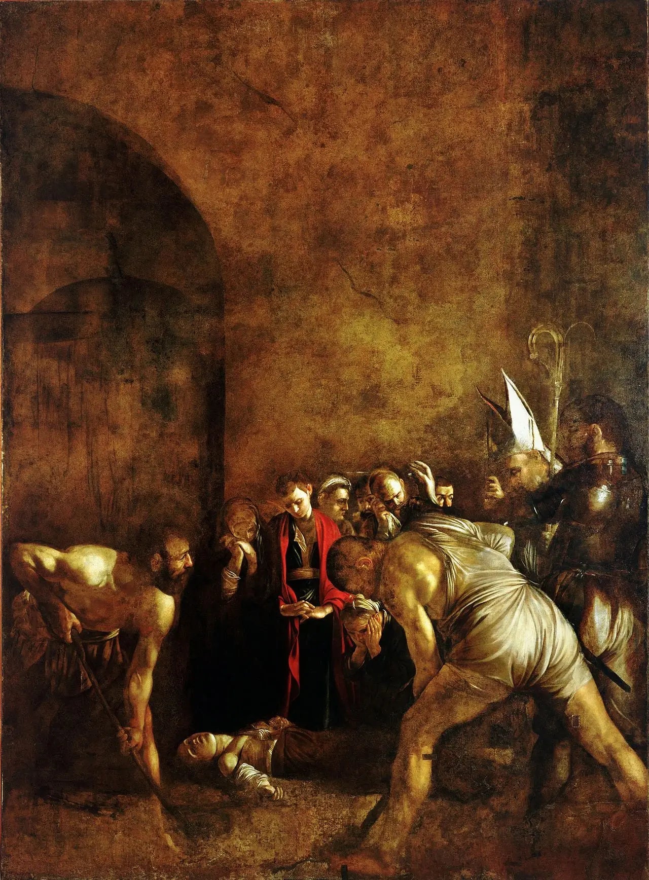 Reproduction du tableau « L'Enterrement de sainte Lucie - Le Caravage » par Alpha Reproduction en peinture à l’huile