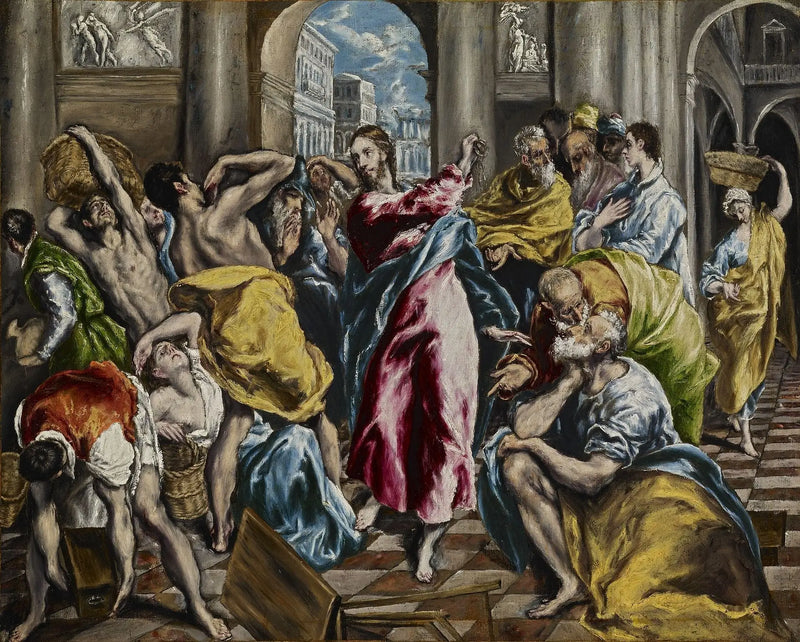 Tapınaktan Tüccarların Kovulması - El Greco