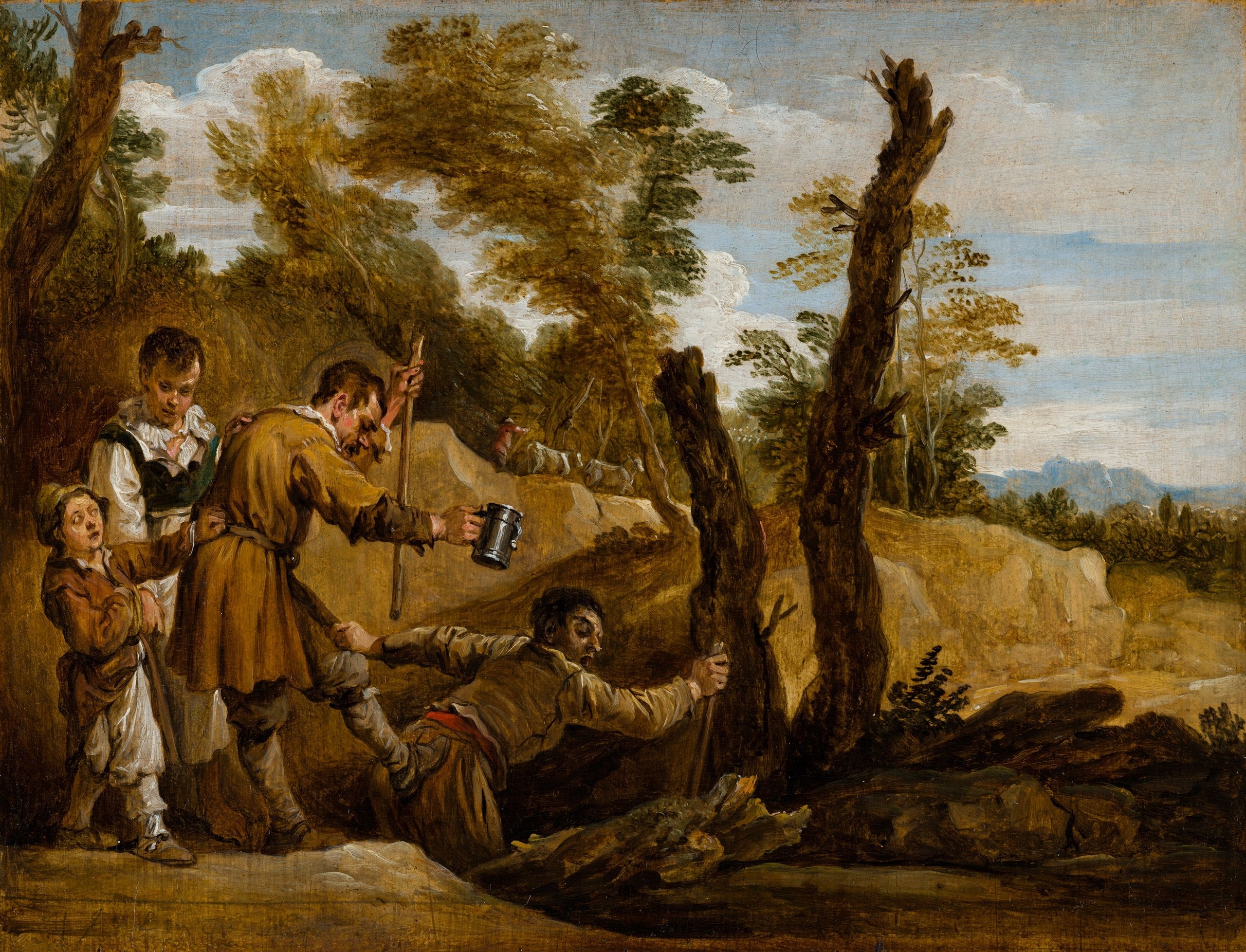 L'aveugle guidant l'aveugle - David Teniers le Jeune