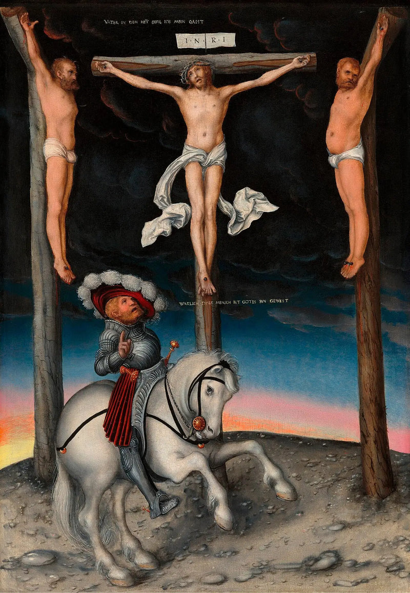 Çarmıha Geriliş ve yüzbaşı dönüşü - Lucas Cranach the Elder