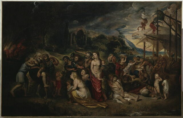 Troya'nın Yangınından Sonra Aeneas'ın Kaçışı - Peter Paul Rubens