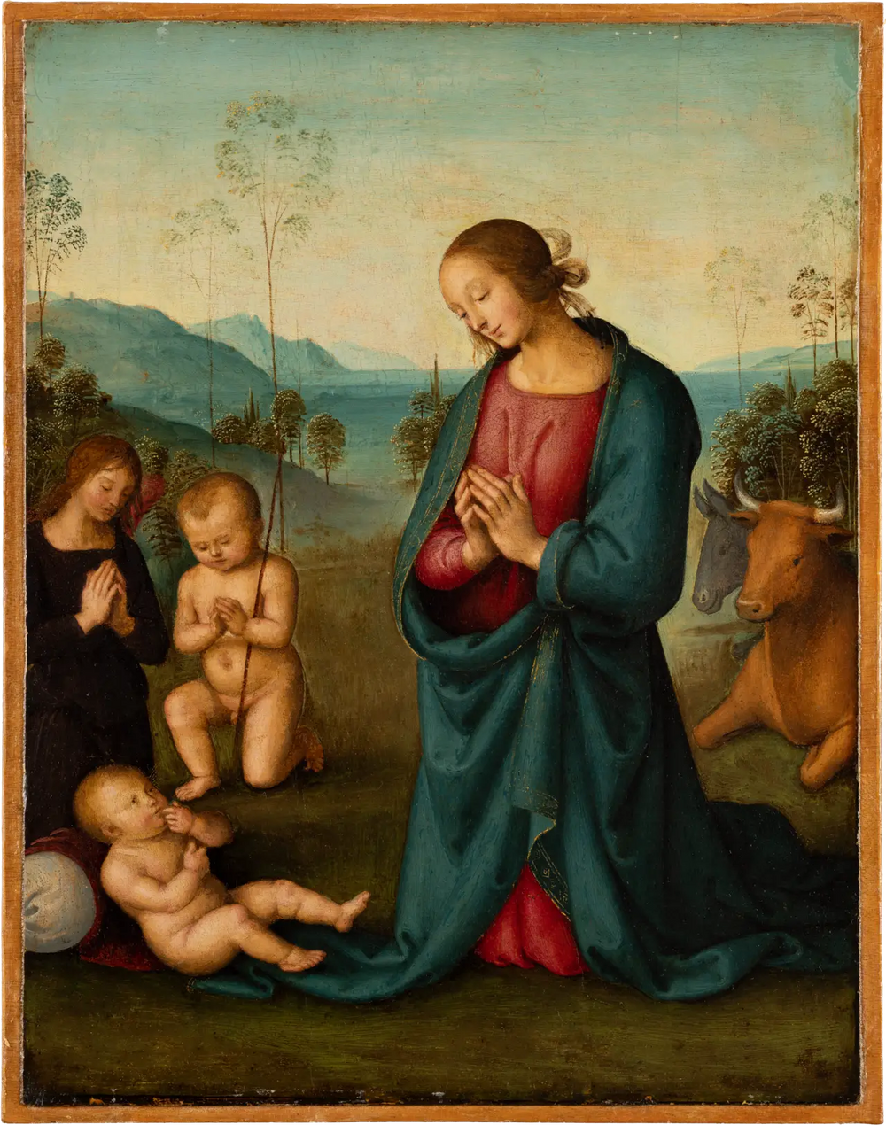 La Madone l’Enfant Saint Jean et un ange adorant l’Enfant Jésus - Pietro Perugino - Alpha Reproduction