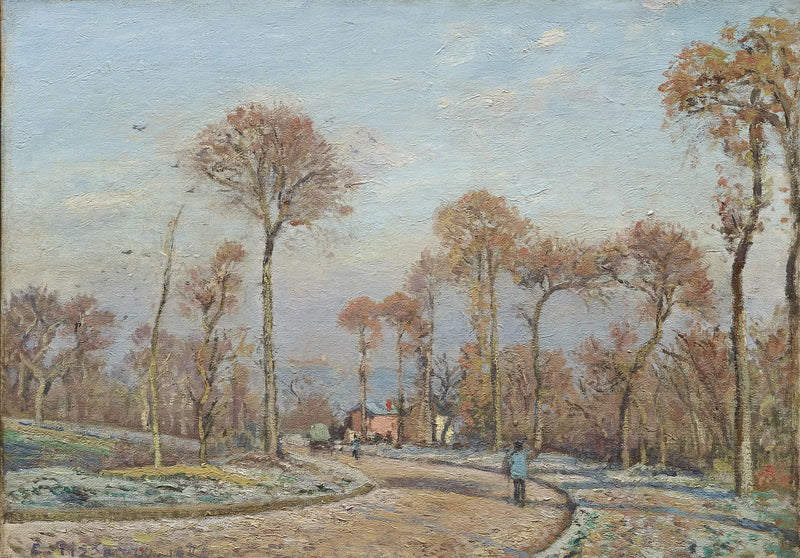 Versailles Yolu, Louveciennes: Sabah Buzulu - Camille Pissarro