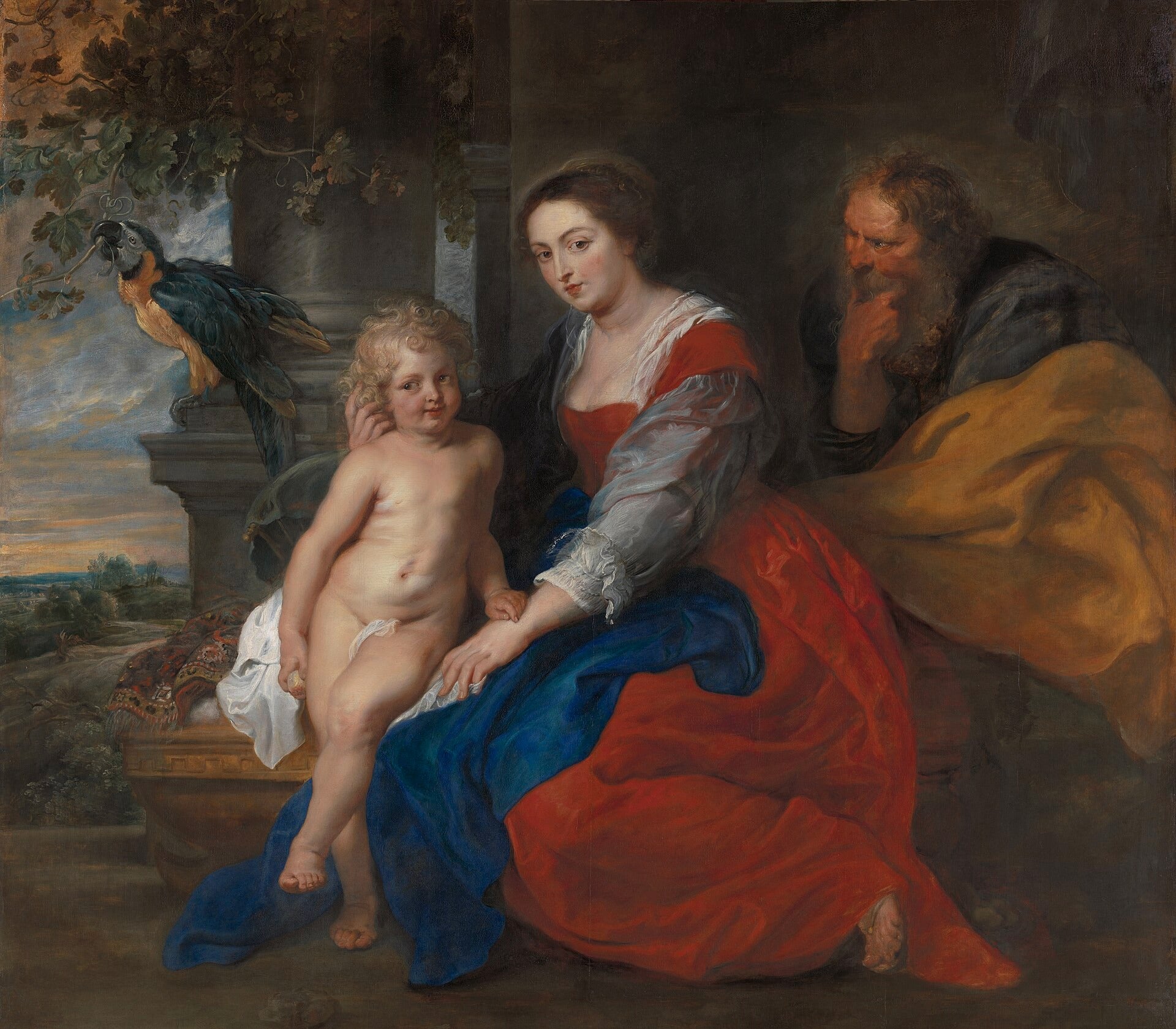 Papa Kuşlu Kutsal Aile - Peter Paul Rubens