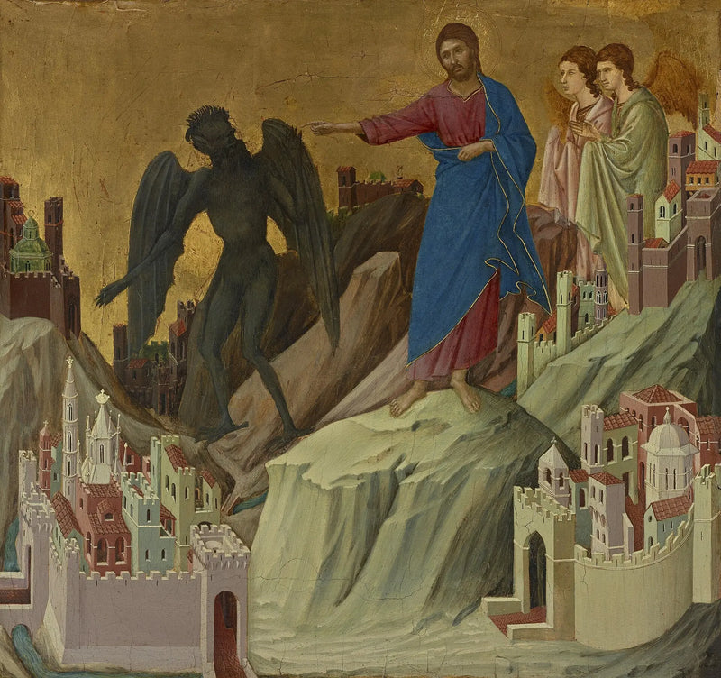 İsa'nın Dağdaki Çileleri - Duccio di Buoninsegna