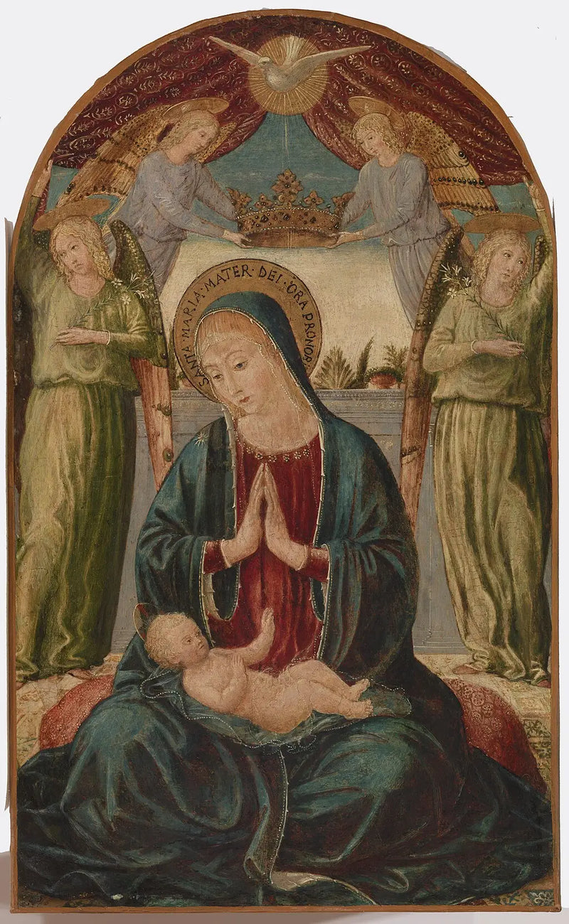 İsa ve Meryem Ana Meleklilerle - Benozzo Gozzoli
