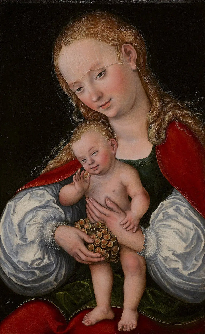 İsa ve Meryem Ana ile Üzümler - Lucas Cranach the Elder