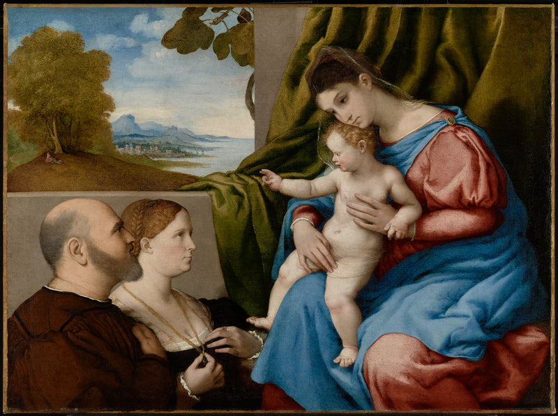 İsa ve Meryem Ana ile İki Bağışçı - Lorenzo Lotto