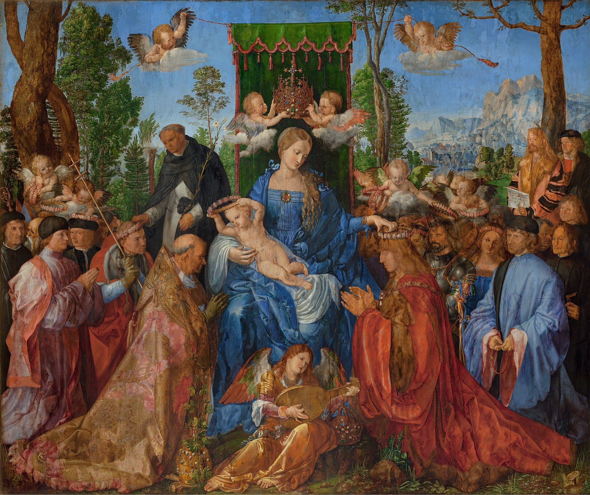 Rosary Bayramı Meryem Ana - Albrecht Dürer