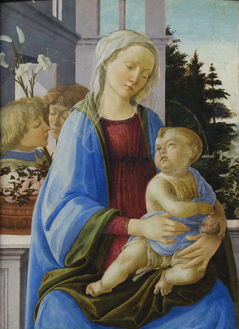 Bakire ve Çocuk ile İki Melek - Filippino Lippi