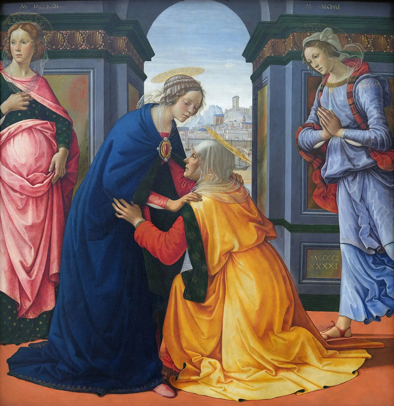 Meryem Ana ve Meryem Salome ile Ziyaret - Domenico Ghirlandaio