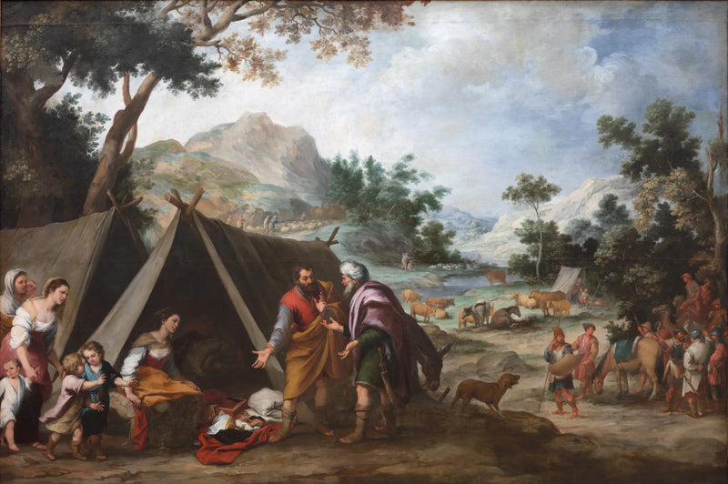 Laban, çalınan ev tanrılarını ararken - Bartolomé Esteban Murillo