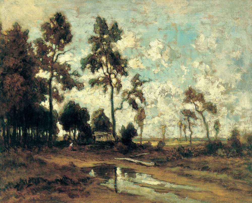 La cabane du charbon de bois dans la forêt de Fontainebleau - Théodore Rousseau