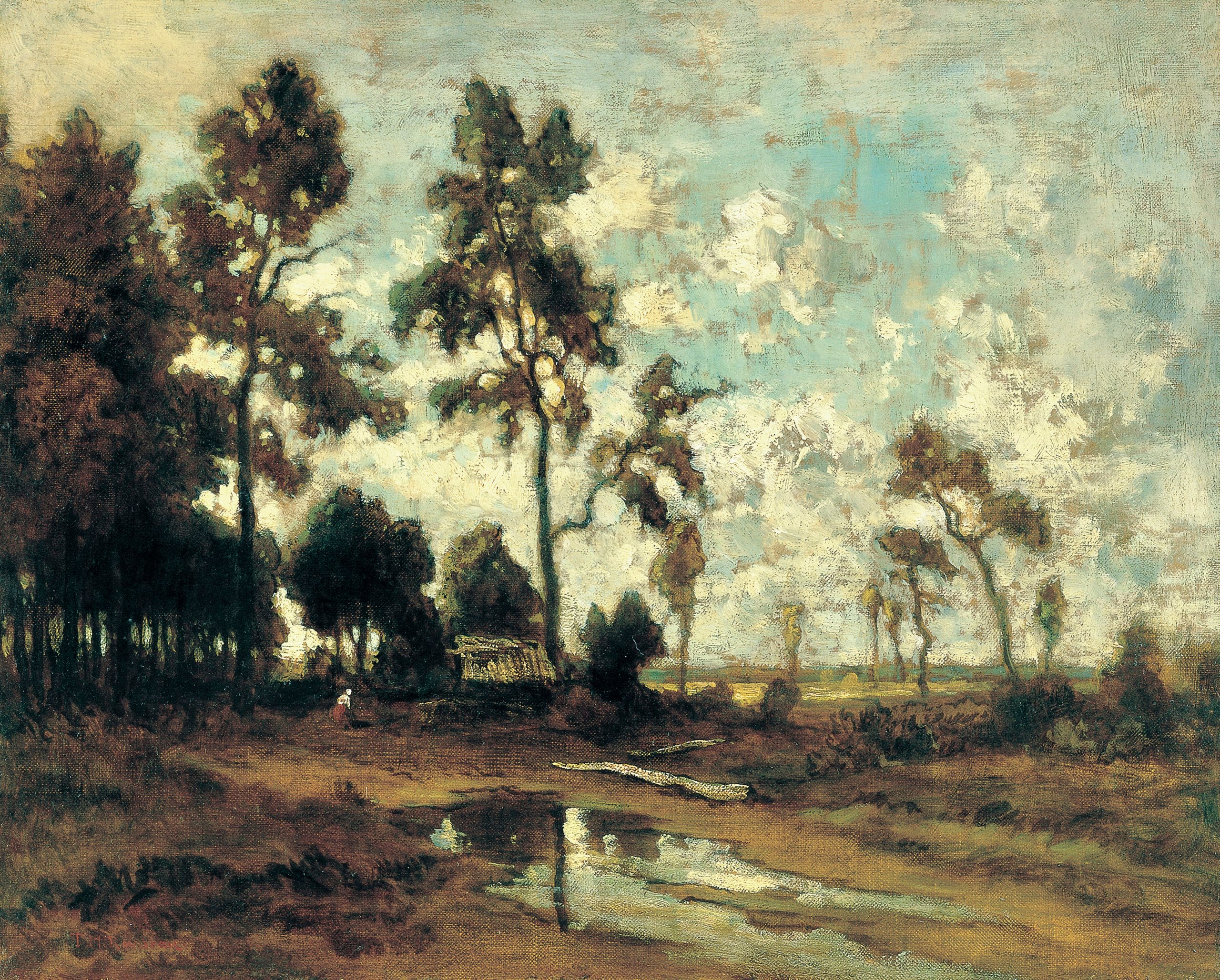 La cabane du charbon de bois dans la forêt de Fontainebleau - Théodore Rousseau