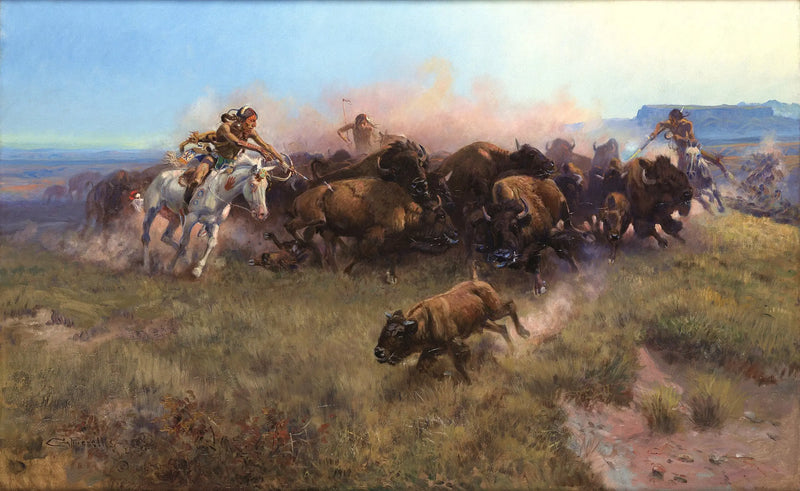 Buffalo Avı [No 39] - Charles Marion Russell