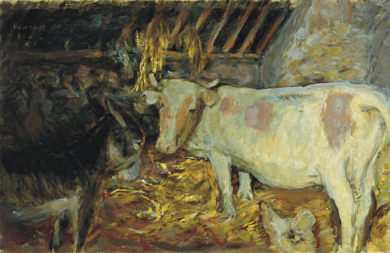Ahır (ahırda inek) - Pierre Bonnard