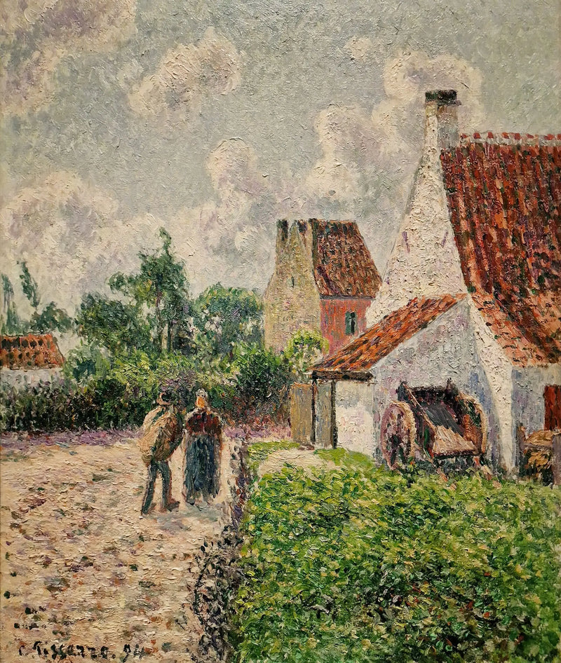 Knokke'deki pembe ev - Camille Pissarro