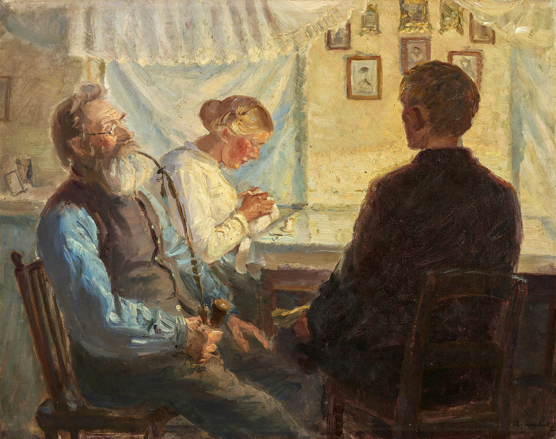 Niyetliğin Ziyareti. - Anna Ancher
