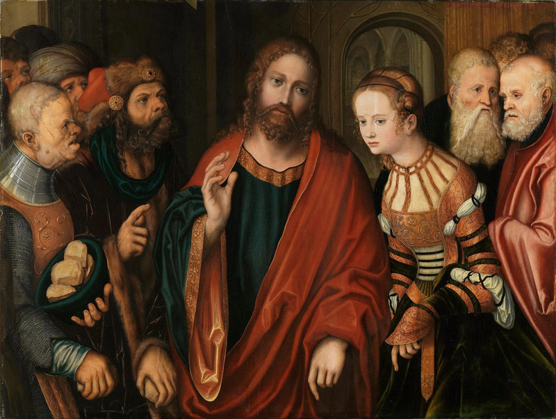İsa ve Günahkar Kadın - Lucas Cranach the Elder