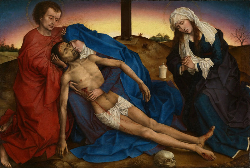 İsa'nın Ağlayan Annesi, Aziz Yuhanna ve Aziz Meryem Magdalene - Rogier van der Weyden