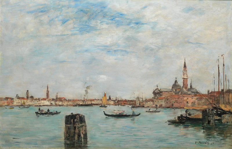 Giudecca Kanalı ve San Giorgio Maggiore, Venedik - Eugène Boudin