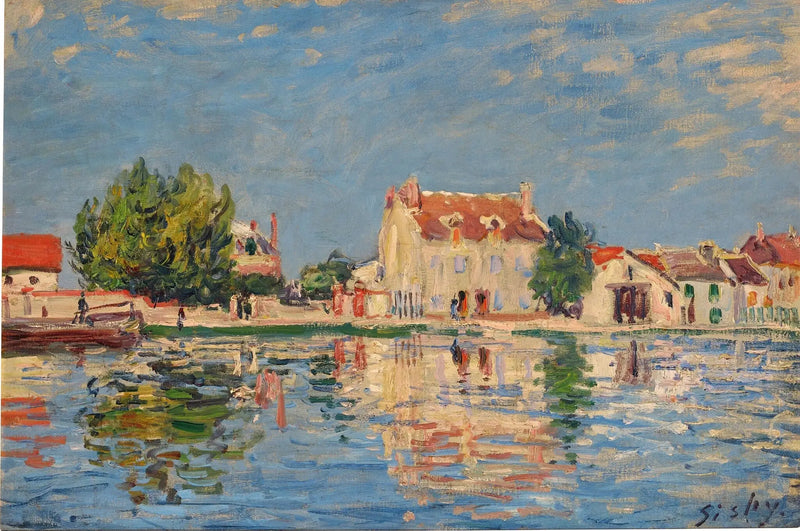 Saint-Mammès'teki Loing Kanalı - Alfred Sisley