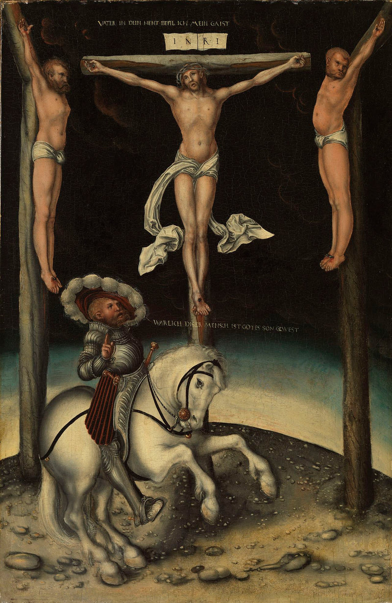 İsa ve İki Hırsız Arasındaki Centurion Longin - Lucas Cranach the Elder