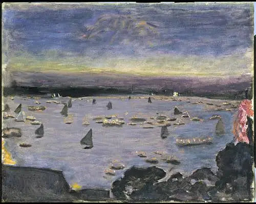 Hamburg'daki Aussenalster'de Fenerli Kortej - Pierre Bonnard