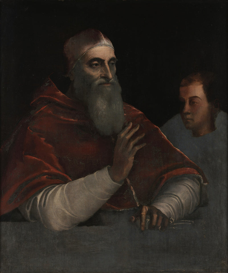 Papa III. Paul ve bir yeğeni - Sebastiano del Piombo