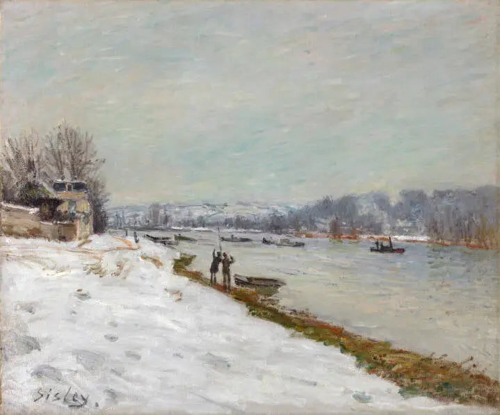 Billancourt İskelesi - Kar - Alfred Sisley