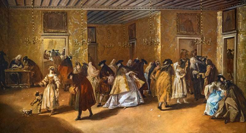 San Moisè Sarayı Dandolo Sarayı özel salonu (kumarhane) - Francesco Guardi