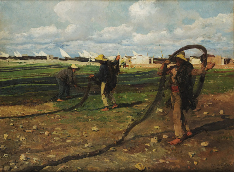 Balıkçılar ağlarını topluyor - Joaquín Sorolla