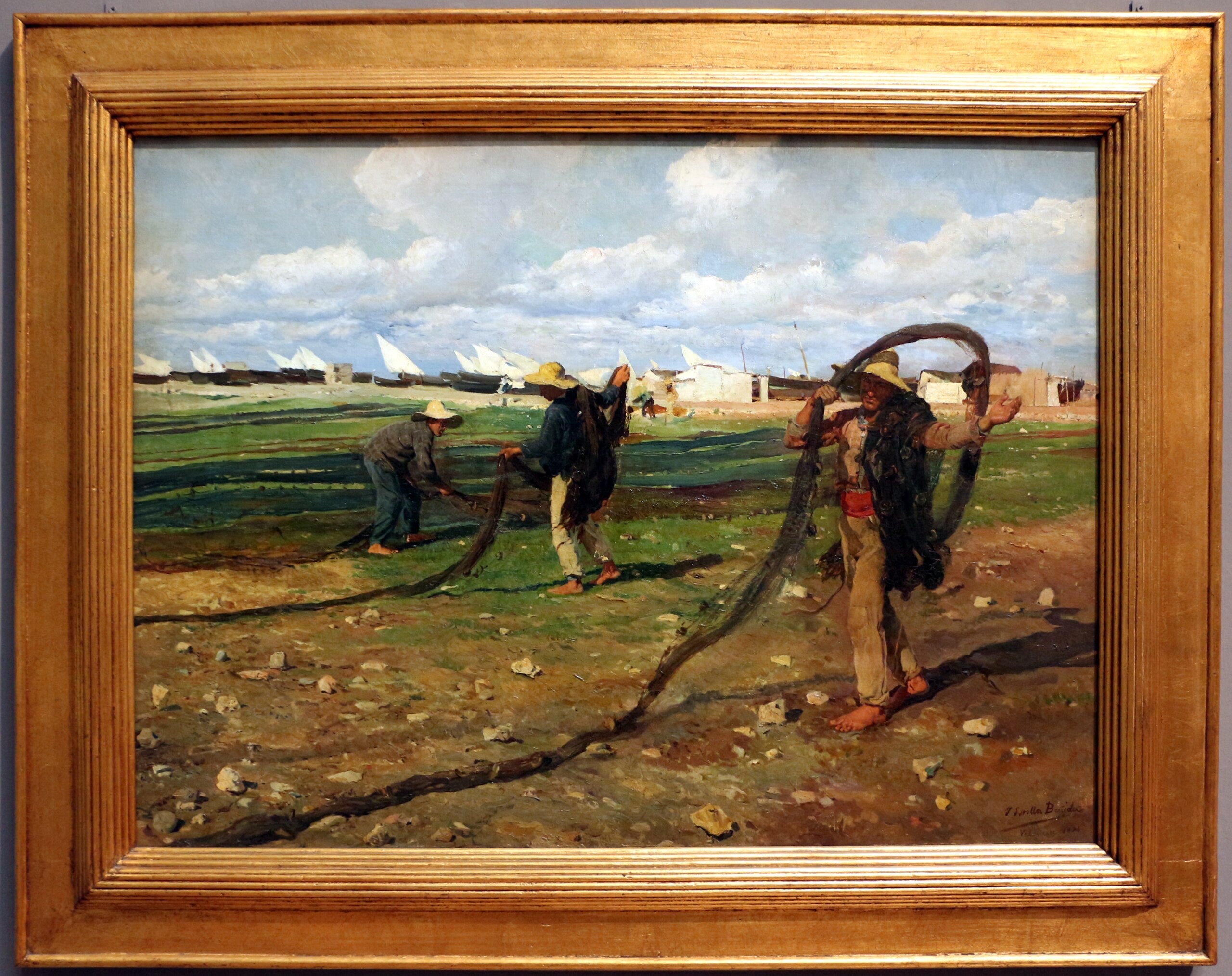 Balıkçılar ağlarını topluyor - Joaquín Sorolla