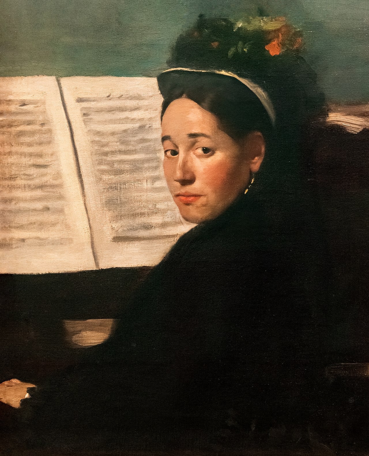 Piyano Başındaki Mademoiselle Dihau - Edgar Degas