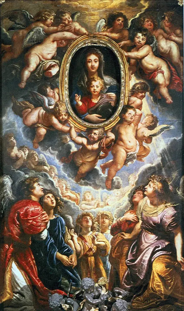 Meryem Ana Vallicella'yi Melekler Seviyor - Peter Paul Rubens
