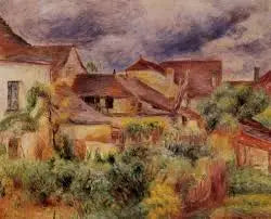 Köy Evleri, Kırmızı Çatılar (Essoyes) - Pierre-Auguste Renoir
