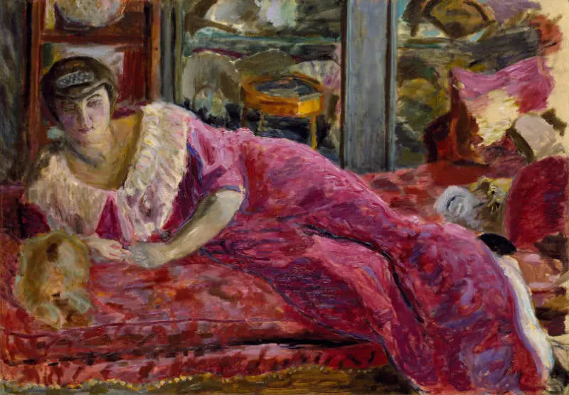 Reproduction du tableau « Misia allongée sur un divan - Pierre Bonnard » par Alpha Reproduction en peinture à l’huile