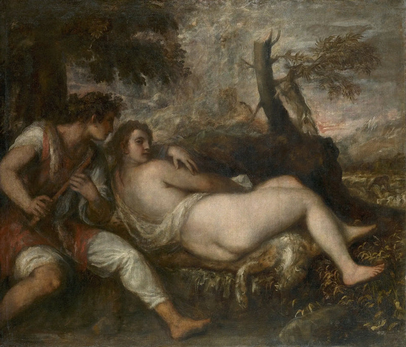 Nymphe ve Çoban - Titian
