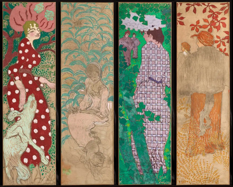 Dekoratif paneller - Bahçedeki kadınlar - Pierre Bonnard