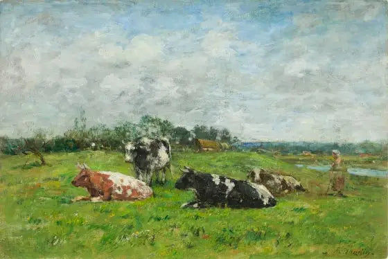 Normandiya'da Meralar - Eugène Boudin