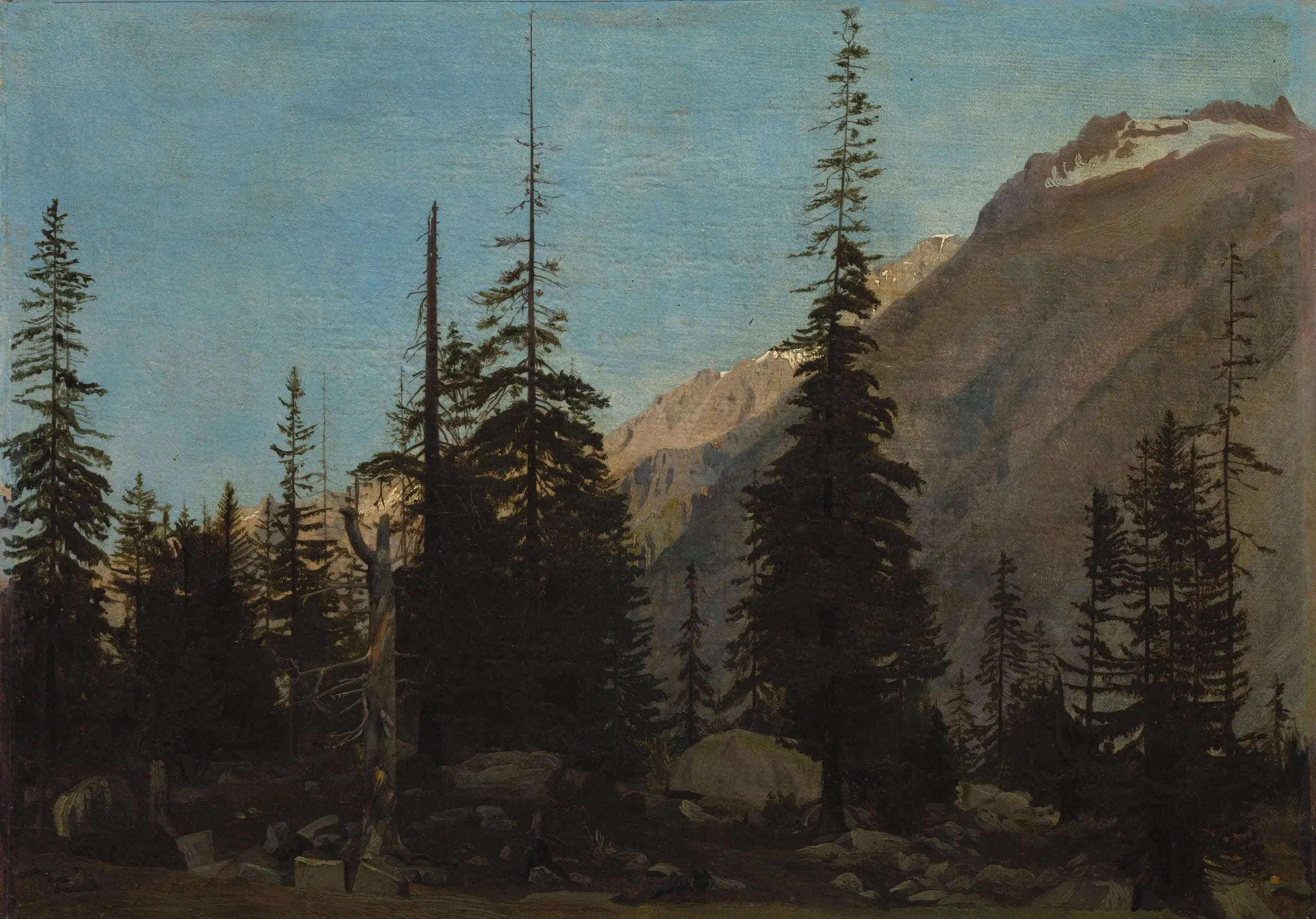 Reproduction du tableau « Paysage alpin : Le Handegg, Suisse - Jean-Léon Gérôme » par Alpha Reproduction en peinture à l’huile