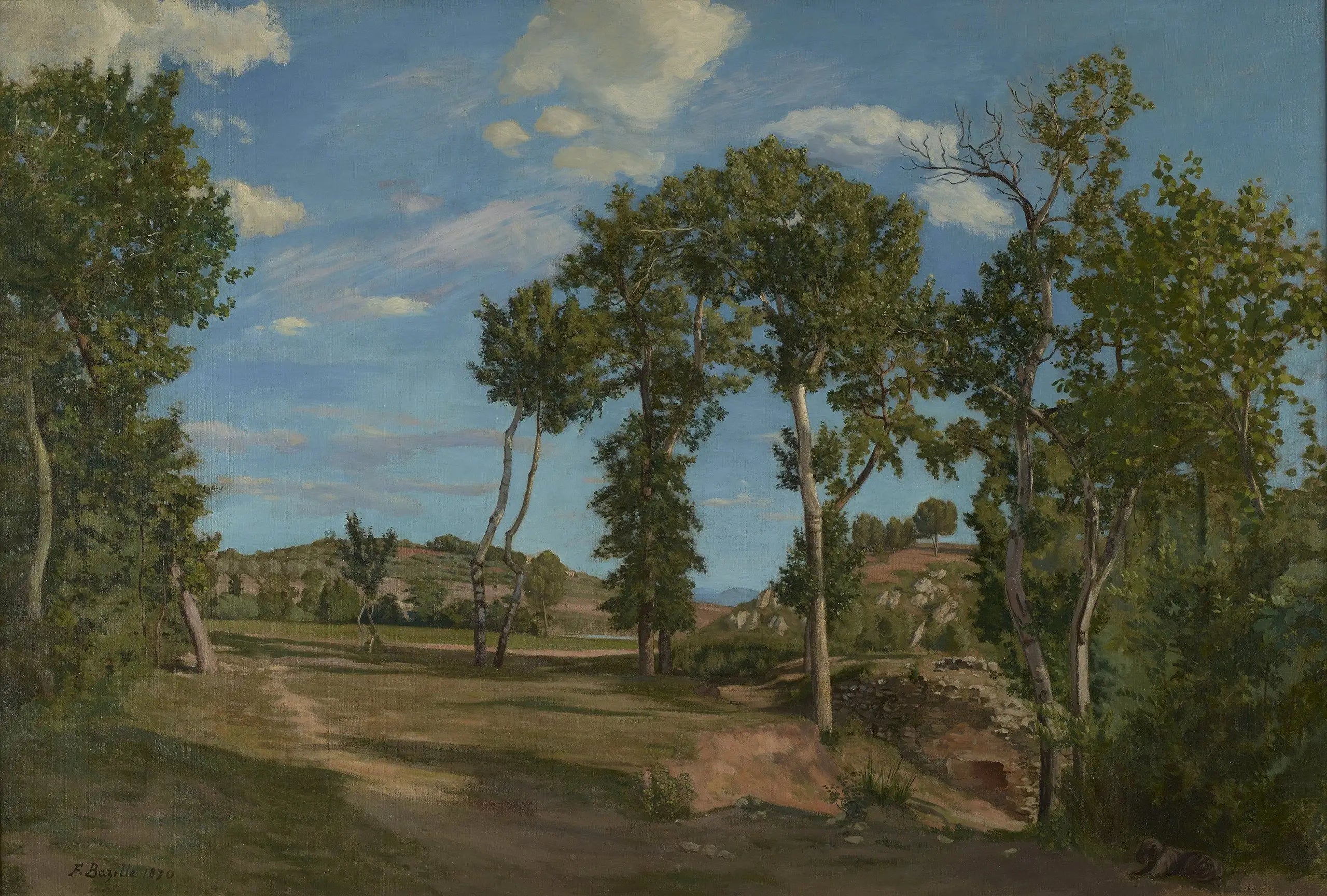 Paysage au bord du Lez - Frédéric Bazille - Alpha Reproduction