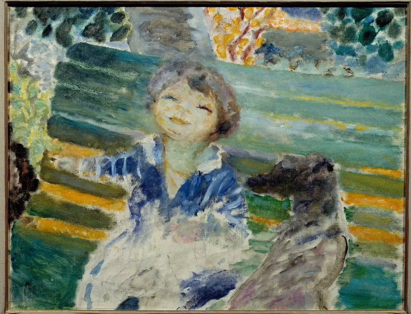 Küçük kız ve köpeği - Pierre Bonnard