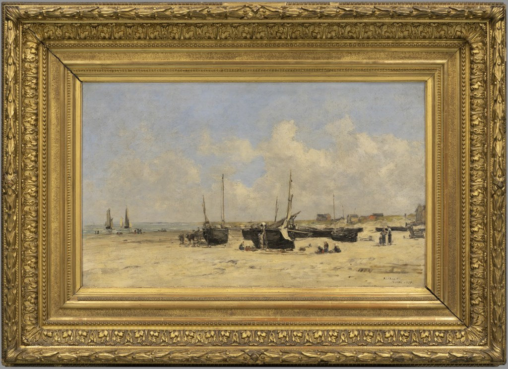 Berck Plajı Alçak Suyun Zamanında - Eugène Boudin