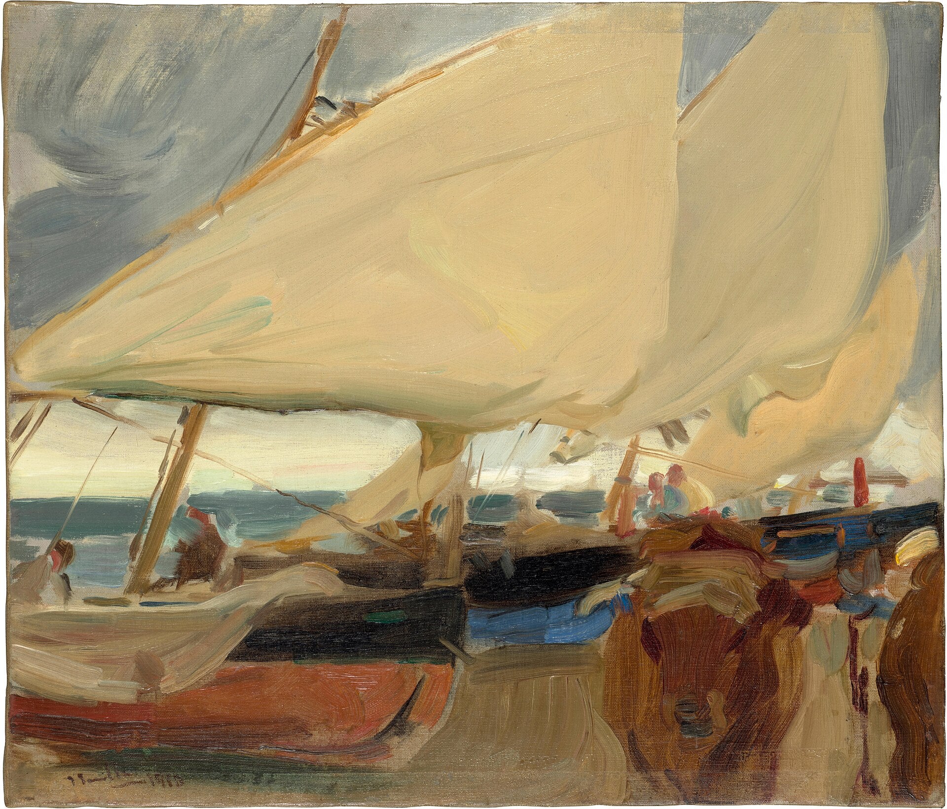 Reproduction du tableau « Plage de Valence - Joaquín Sorolla » par Alpha Reproduction en peinture à l’huile