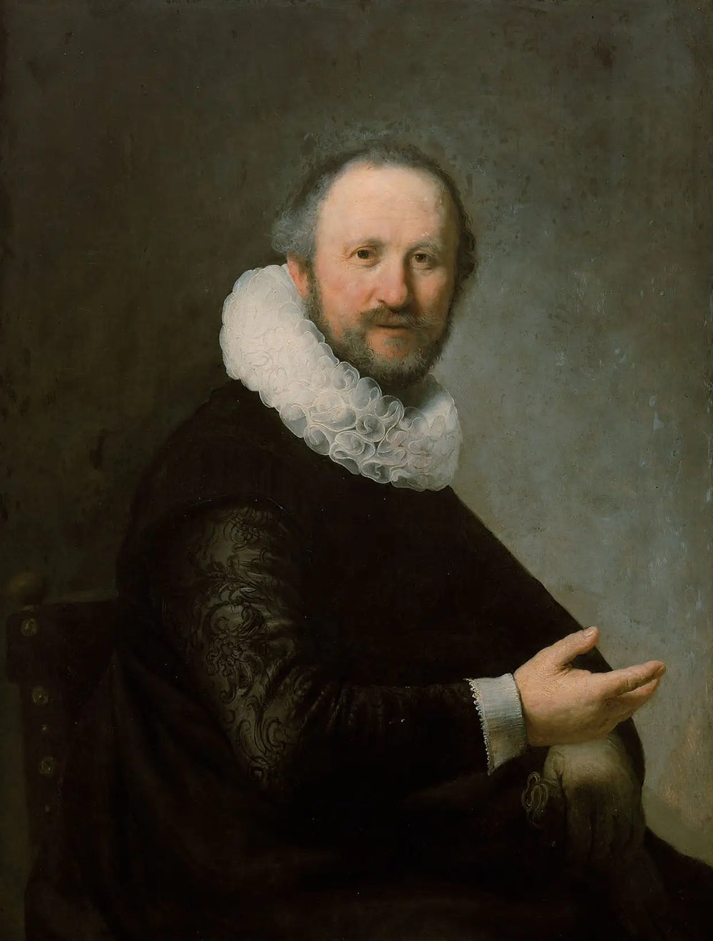 Reproduction du tableau « Portrait d’homme. - Rembrandt » par Alpha Reproduction en peinture à l’huile