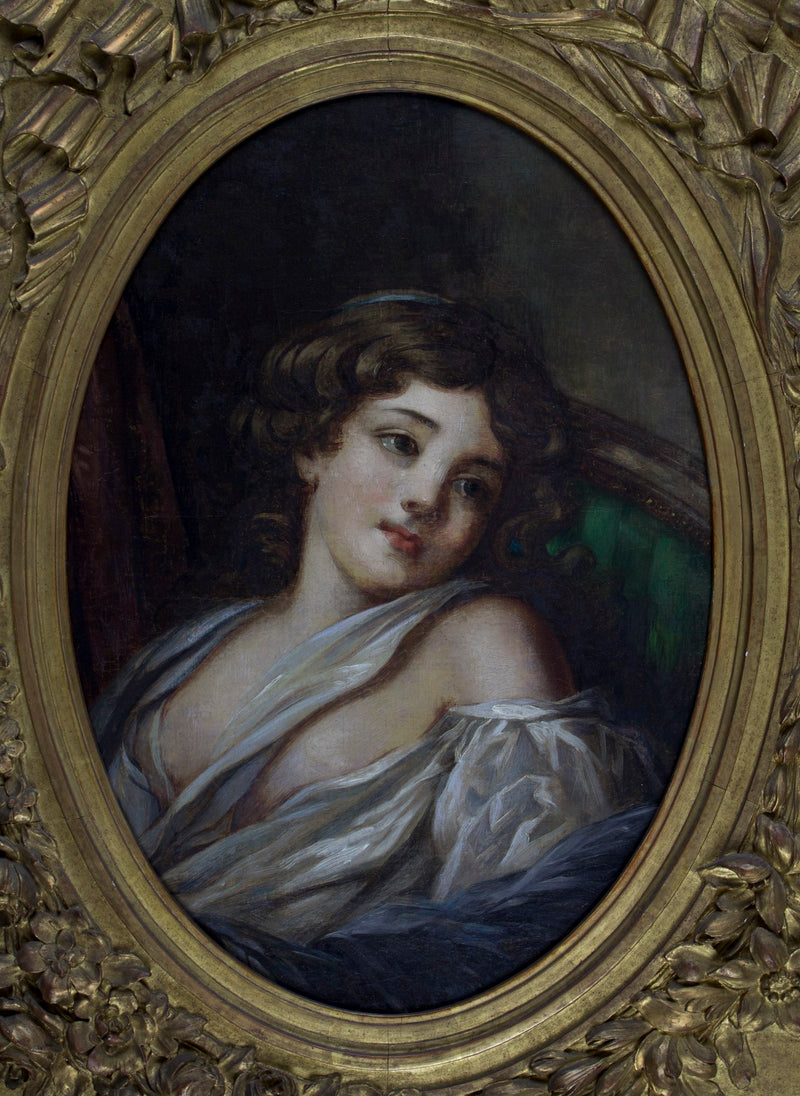 Genç Bir Kadının Portresi - Jean-Baptiste Greuze