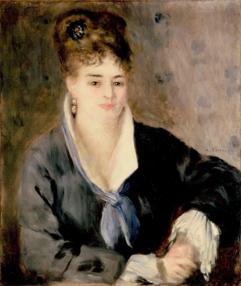 Siyah Elbiseli Kadın Portresi - Pierre-Auguste Renoir