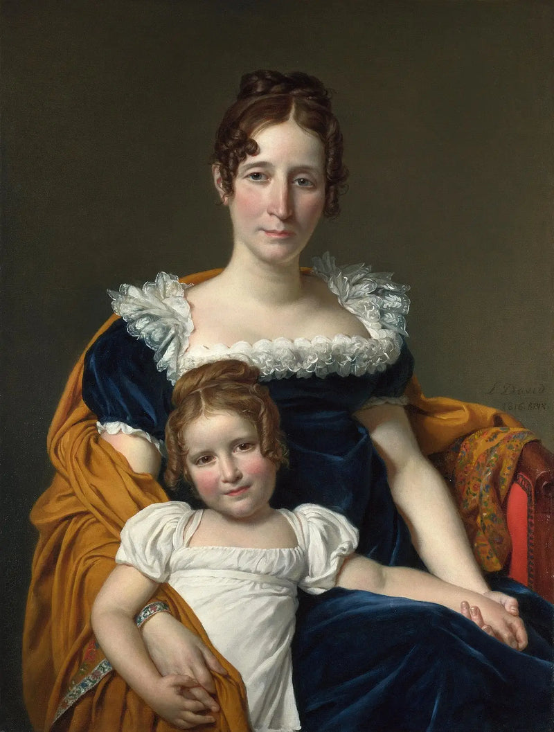 Kontes Vilain XIIII ve Kızı Louise Portresi - Jacques-Louis David